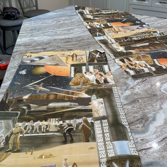 VINTAGE 1977 Star Wars WALL PAPER 4 Panels ~ 53 Square FT - Picture 13 of 16